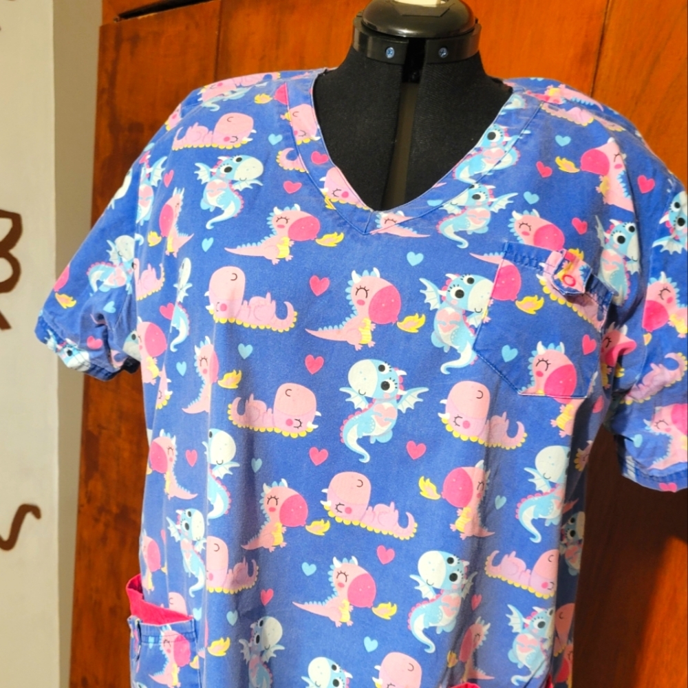 Dinosaur Scrub top